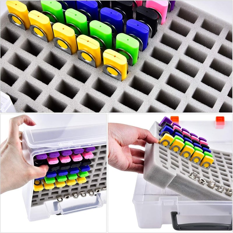 FULLCASE Flash Drive Case USB Memory Stick SD Card Storage Organizer- Holds 104pcs Thumb Drives Electronic Accessories Holder for Sandisk for Samsung for Inland for PNY for Netac (White) - Image 4